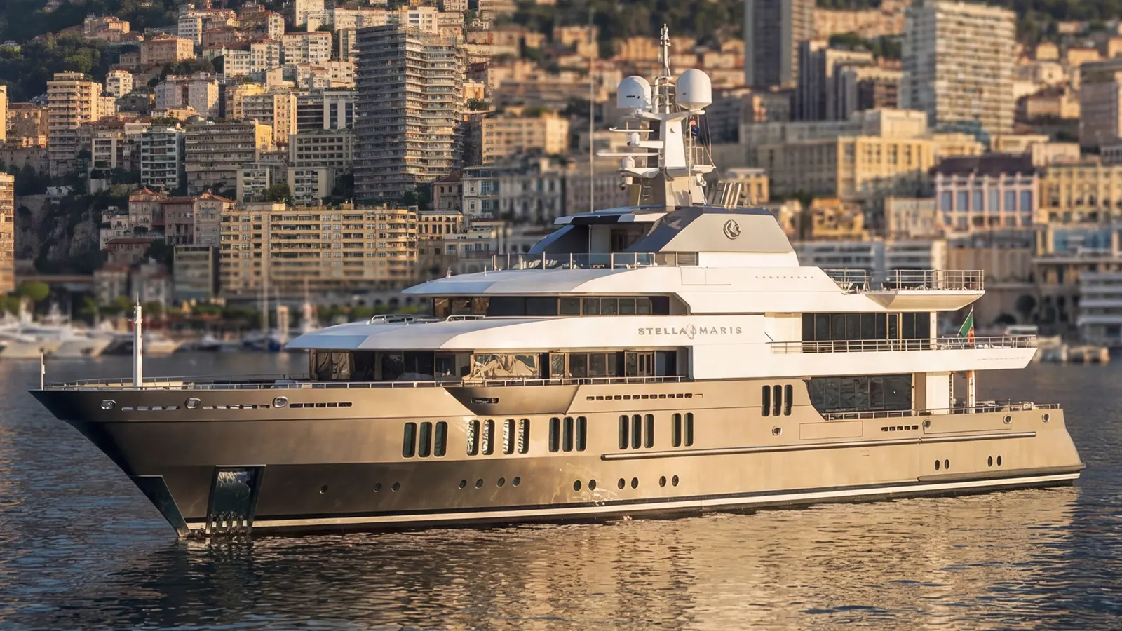 The Ultimate Superyacht moored in Monaco harbour